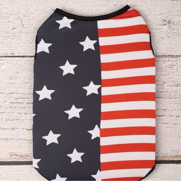 Pet t-shirt stars and stripes vest for the summer, Patriotic design XL - Picture 3 of 3